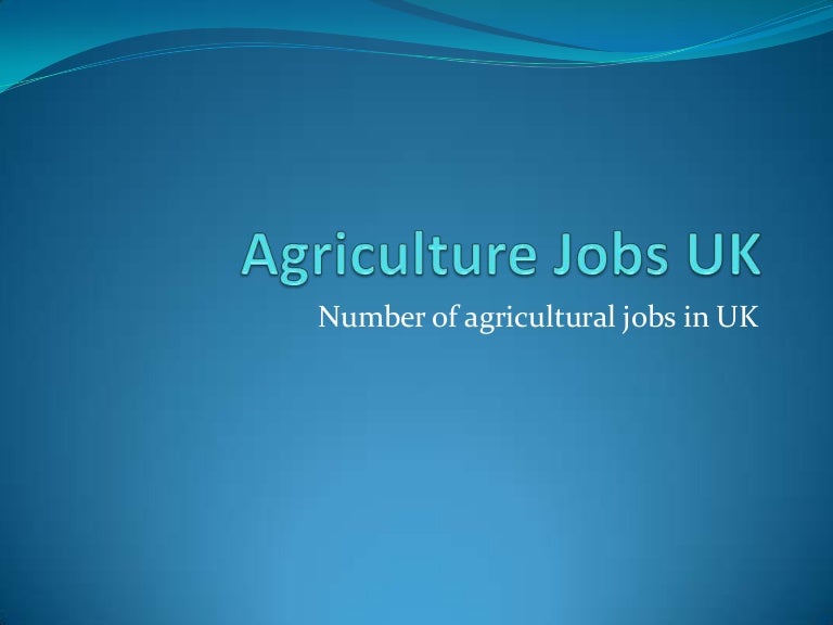 Finding Jobs in Agricultural Sector