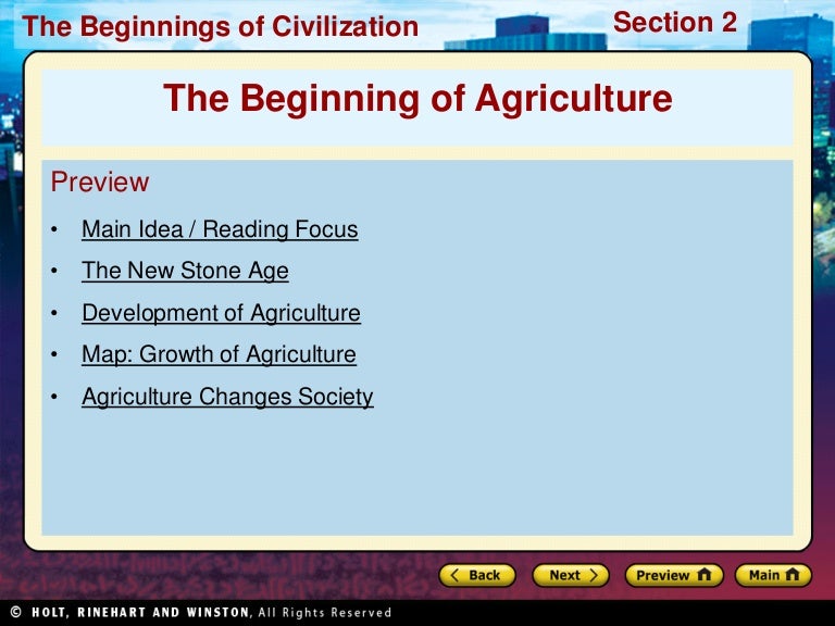 agriculture origin