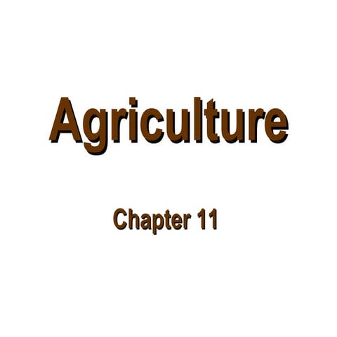 Agriculture part 1