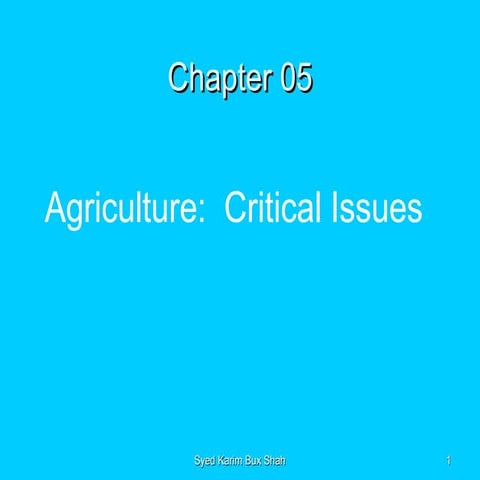 Agriculture pricing policy and agriculture credit