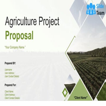 Agriculture Project Proposal Powerpoint Presentation Slides