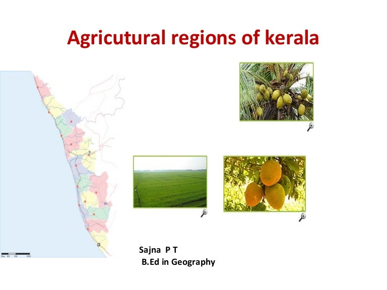 Agriculture regions in kerala