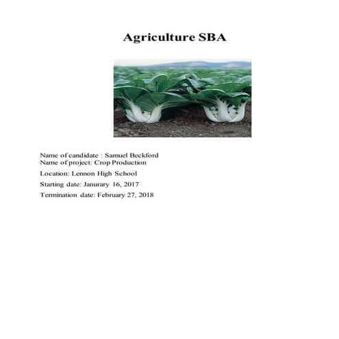 Agriculture sba