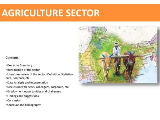 Agriculture sector