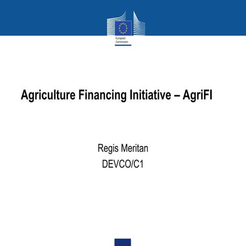 Agriculture Financing Initiative – AgriFI