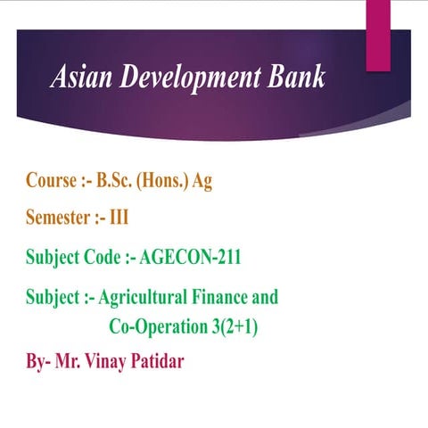 Asian development bank | PPTX