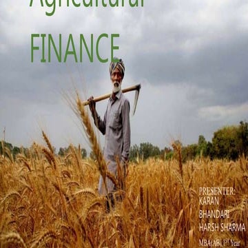 Agricultural finance 