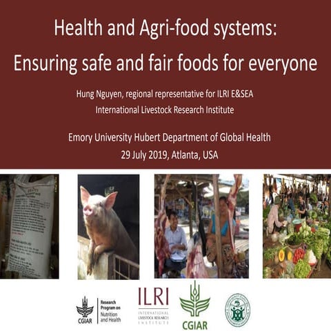 Health and Agri-food systems: Ensuring safe and fair foods for everyone