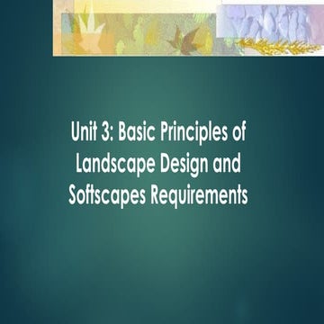 Principle of landscape design | PDF