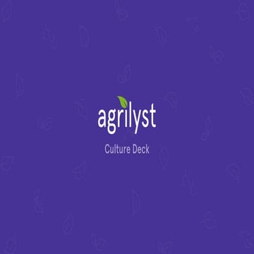 Agrilyst Culture Deck