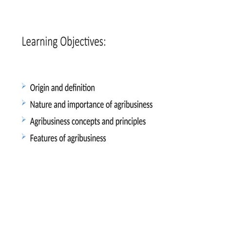 Introduction to Agribusiness Management | PPTX