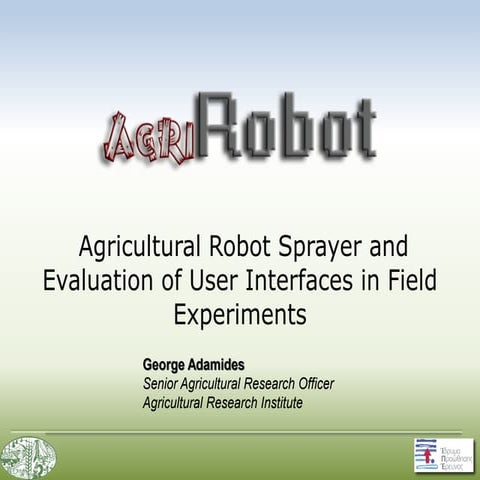 Agrirobot presentation by George Adamides