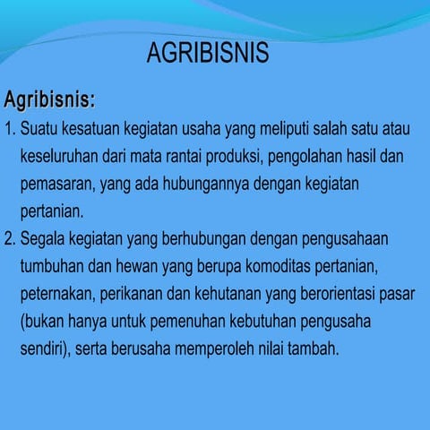 agribisnis dan penyuluhan