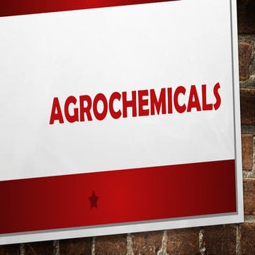 Agrochemicals presentation pharm         ppt acology