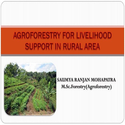 Agroforestry for livelihood support in rural area