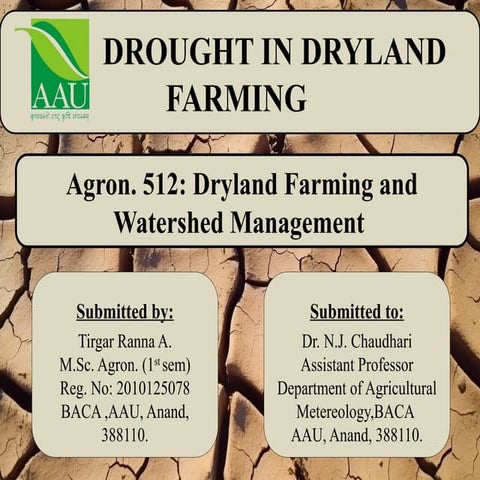Lecture no. 5 Drought and its management | PPTX
