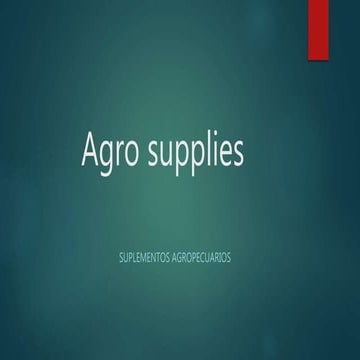 Agro supplies