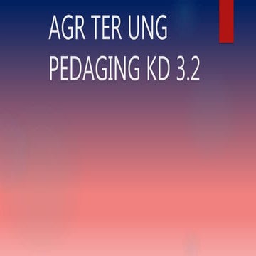 Agr ter pedaging kd | PPTX