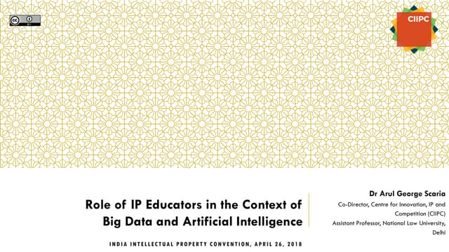 Role of IP Educators in the Context of Big Data and Artificial Intelligence