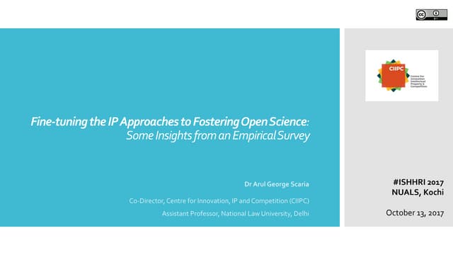 Fine-tuning the IP Approaches to Fostering Open Science: Some Insights from a...