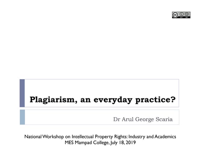 Plagiarism, an everday practice?