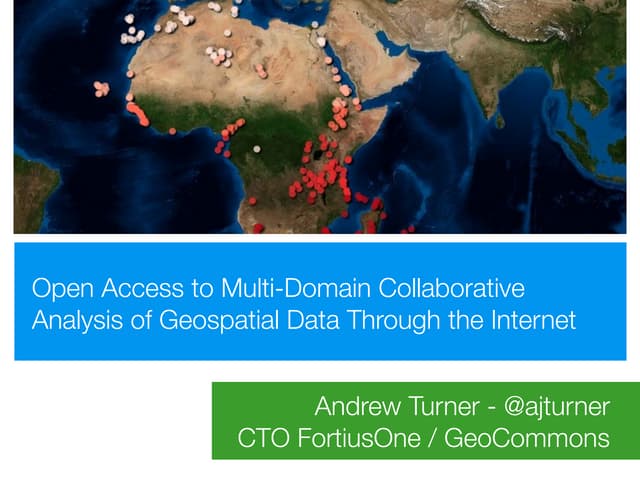 Open Access to Multi-Domain Collaborative Geospatial Analysis - AGU 2009