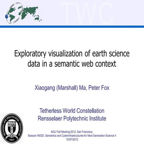 Exploratory visualization of earth science data in a Semantic Web context