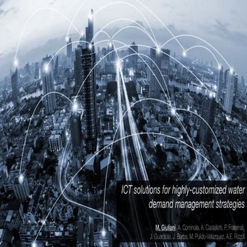 ICT solutions for highly-customized water demand management strategies