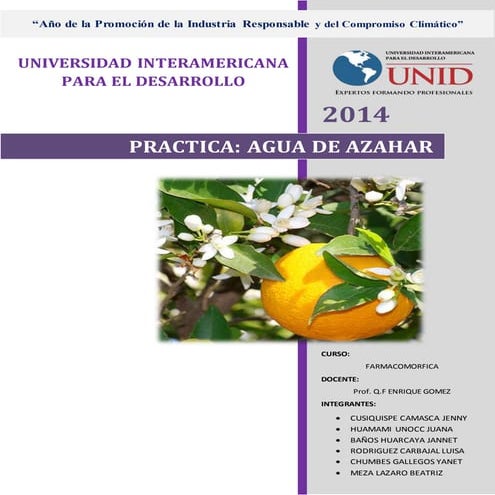 Agua de azahar | DOCX