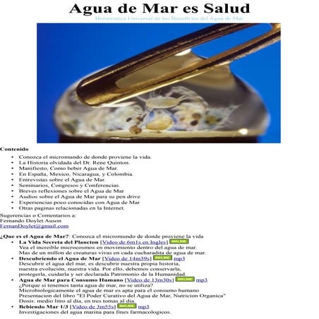 Agua de mar es salud