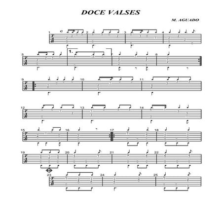 Aguado doze-valses.tablatura