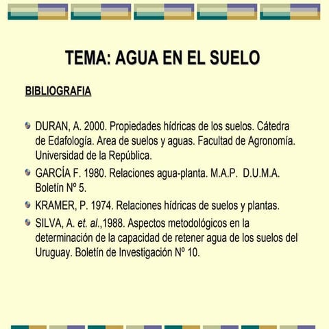 Agua en el suelo