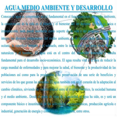Agua,medio ambiente y desarrollo