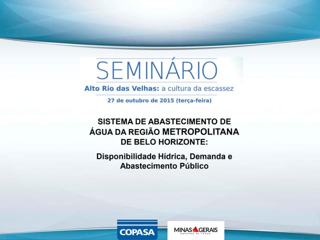 Agua rmbh seminário alto rio das ve...