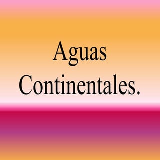 Aguas continentales