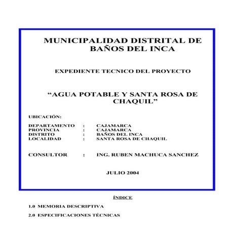 expediente agua potable