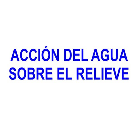 Agua y relieve
