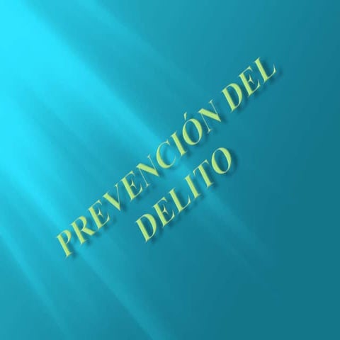 prevención del delito