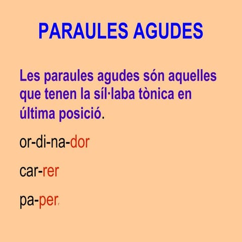 Paraules Agudes