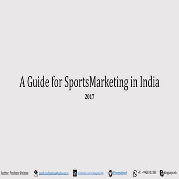 A Guide for Sports Marketing in India   2017