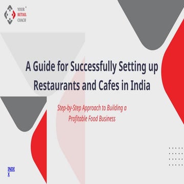 A Complete Guide to Successfully Setting Up Restaurants and Cafes in India