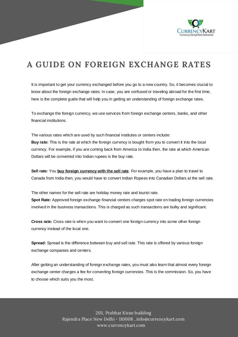 A Guide On Foreign Exchange Rates - 