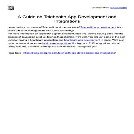 A Guide on Telehealth App Development and Integrations.pdf