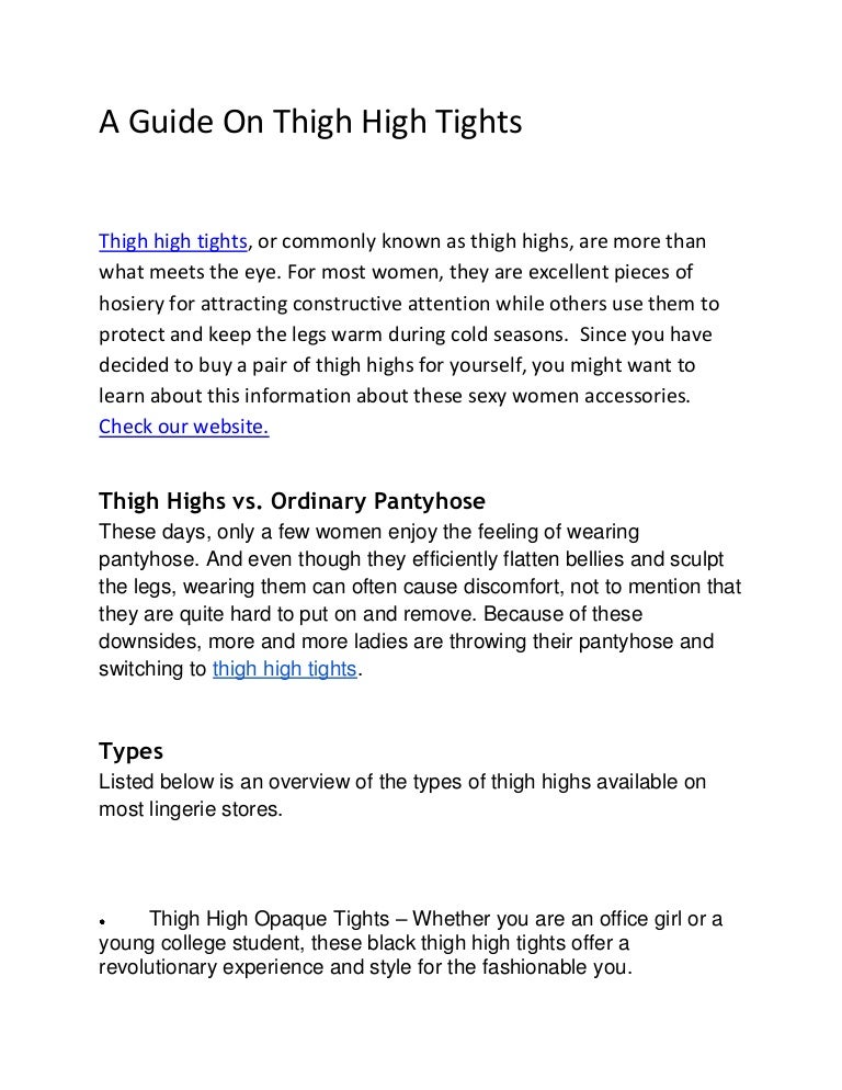 types of thigh highs