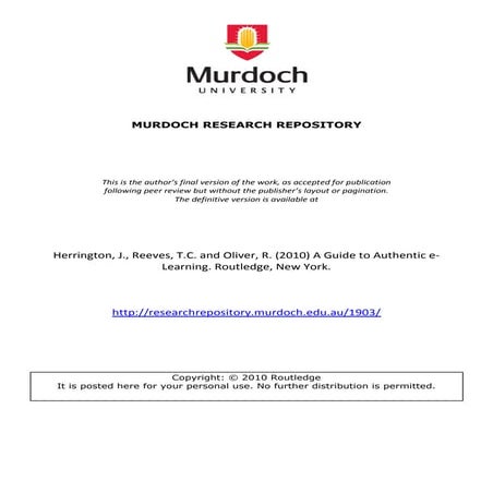 A guide to_authentic_learning