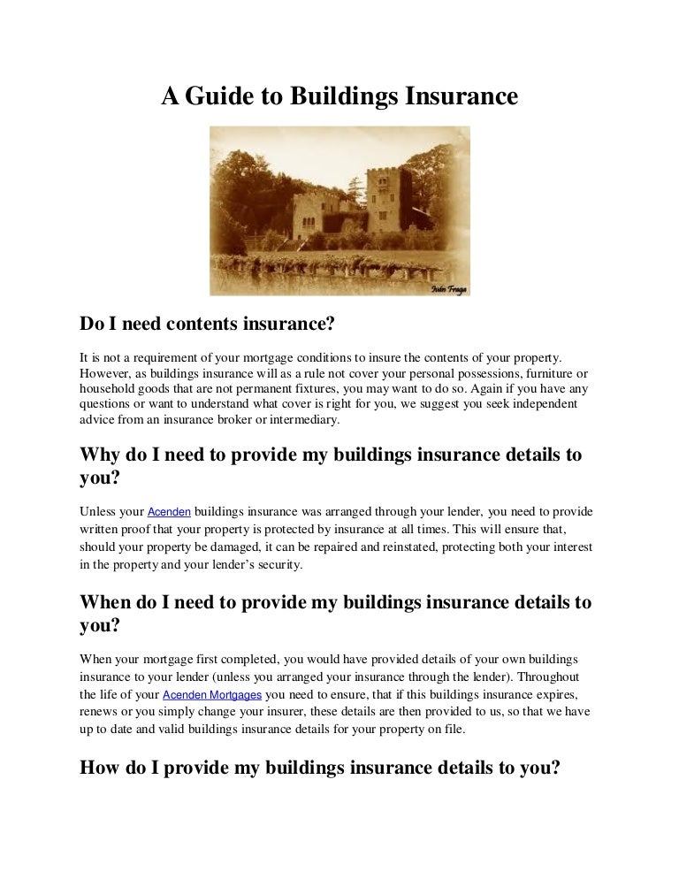 A Guide To Buildings Insurance 1 a-guide-to-buildings-insurance-1
