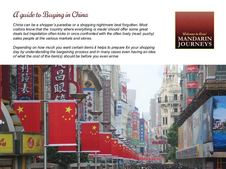 A Guide To Buying in China