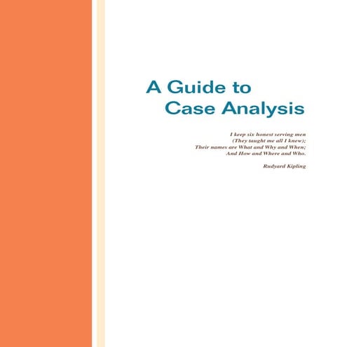 A guide to case analysis