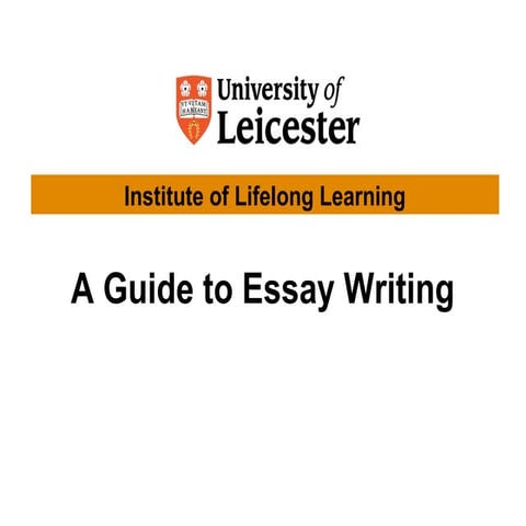 A guide to essay writing