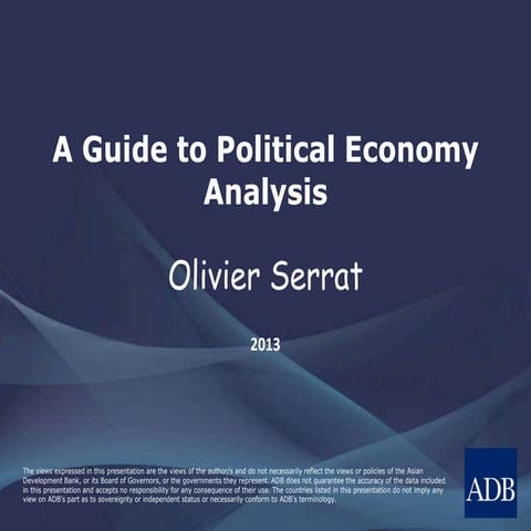 A Guide to Political Economy Analysis
